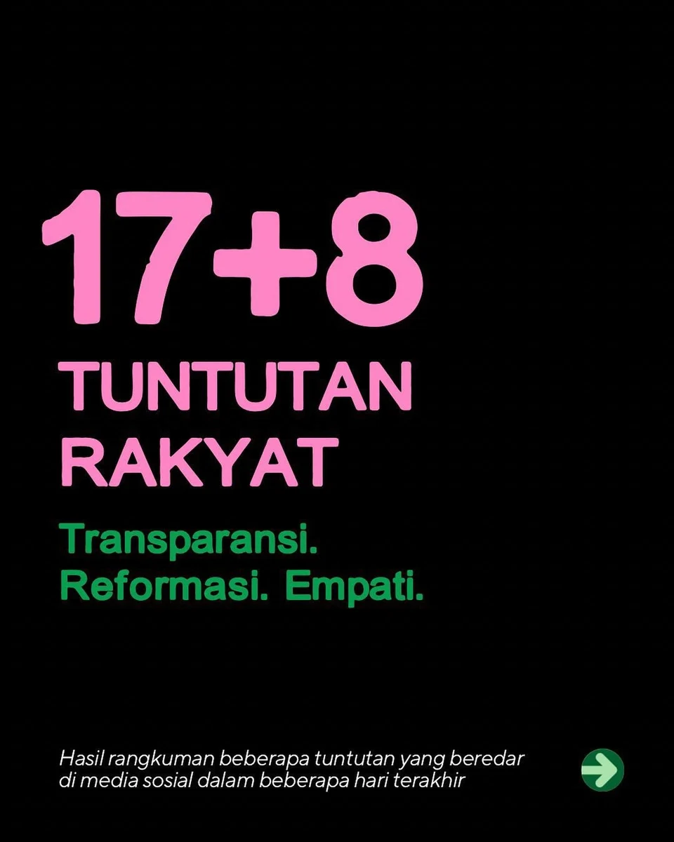 17+8 Tuntutan Rakyat dan Arah Baru Reformasi Politik